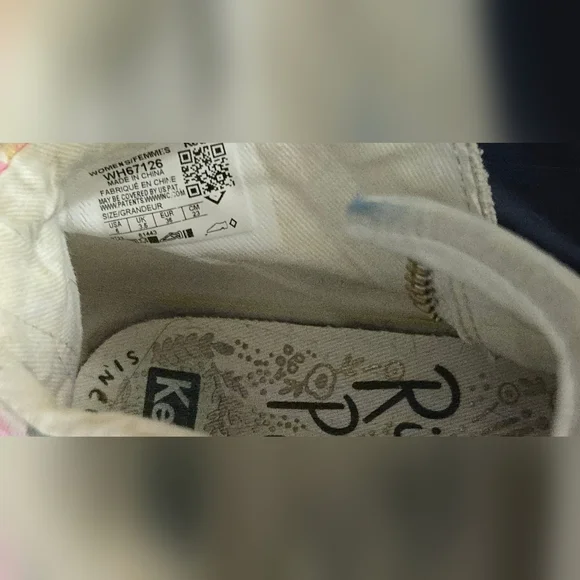 Keds x Rifle Paper Cooper Garden Party Sneaker in Tan - Size 6 - Picture 12 of 12